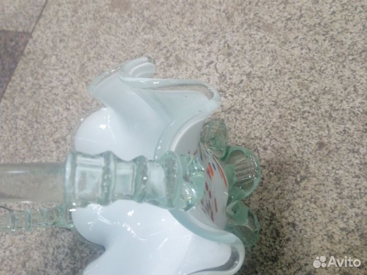 Конфетница цветное стекло СССР