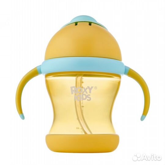 Поильник-непроливайка Roxy Kids 200 мл с трубочкой