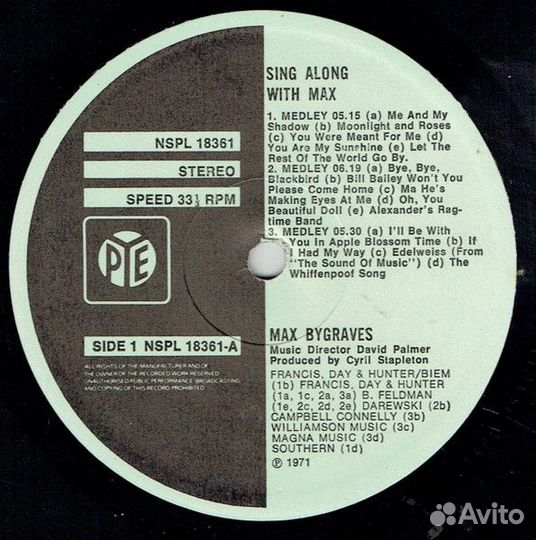 Виниловые пластинки Max Bygraves – Sing Along With