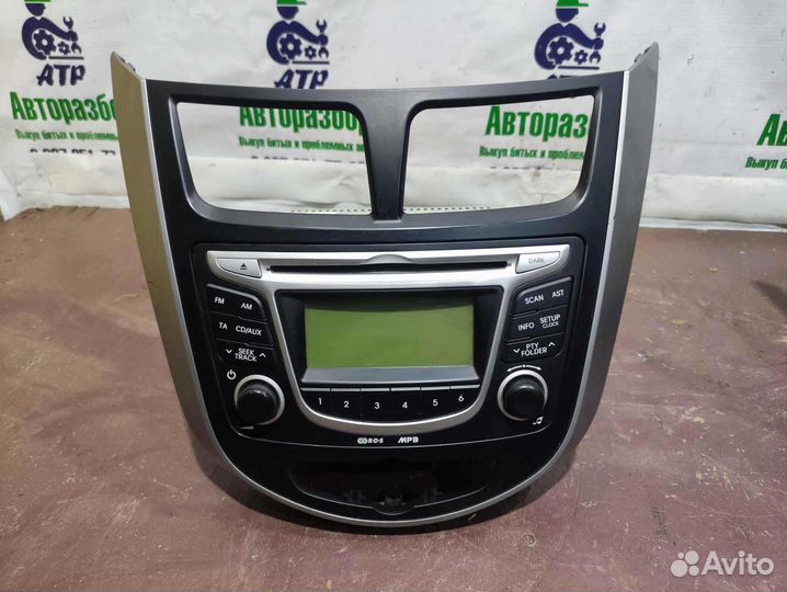 Штатная магнитола Hyundai Solaris 1