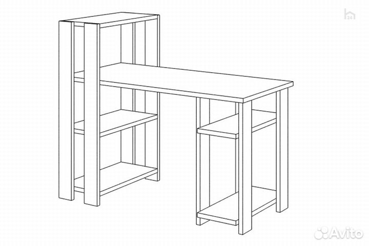 Стол компьютерный Slim стн-110/130 В