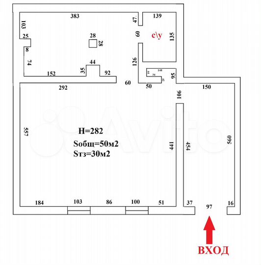 Торговая площадь, 50 м²