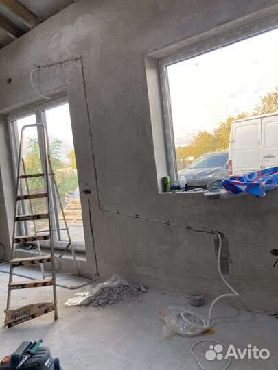 Монтаж кондиционеров,первый этап трассы