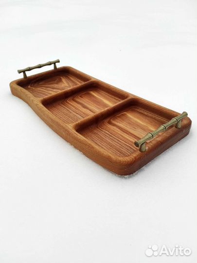 Поднос с ручками массив дерева