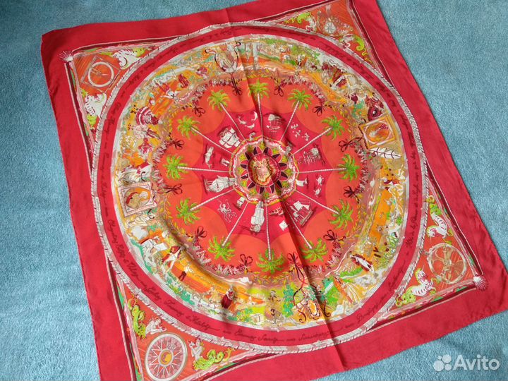 Женский платок на голову шелковый