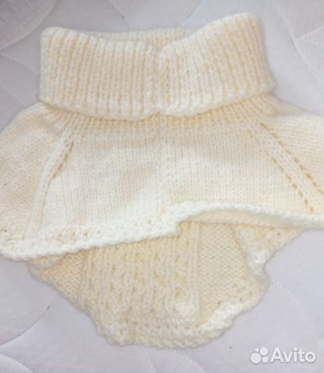 Манишка из ангоры вязаная новая