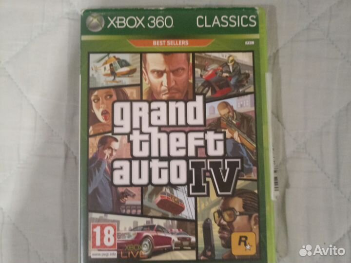 Диск на xbox 360 GTA 4