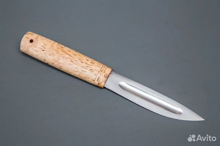 Нож Якутский средний, ст.95х18,кован. карельская б
