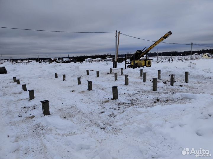 Железобетонные сваи / Монтаж под ключ