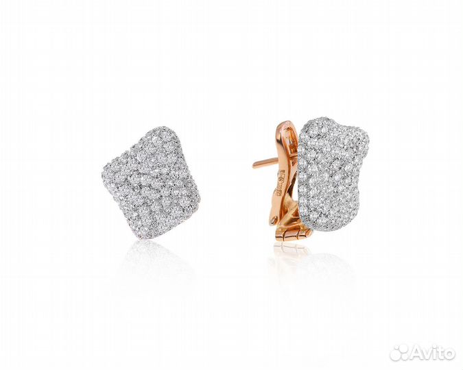 Золотые серьги с бриллиантами 6.82ct Mario Panelli