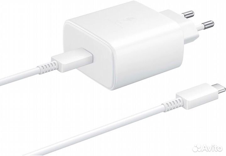 Быстрое зарядное Samsung 45W белое