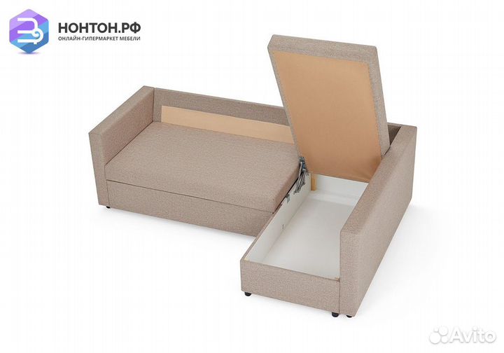 Диван угловой дельфин Мансберг лайт бежевый