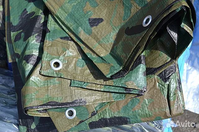 Тент камуфляжный с люверсами