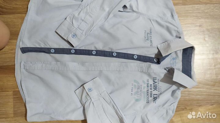 Рубашка голубая (140)