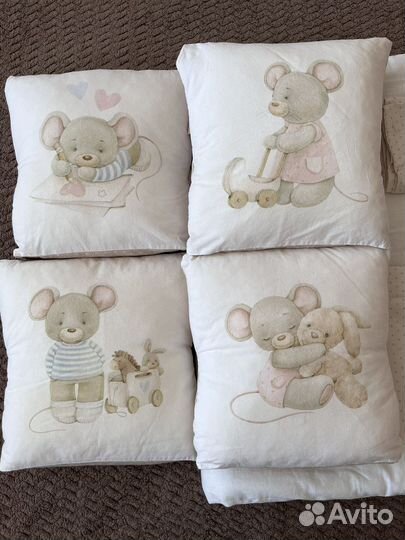 Бортики в кроватку постельное белье детское