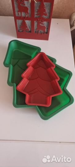 Формы силиконовые (круг, ёлочки)