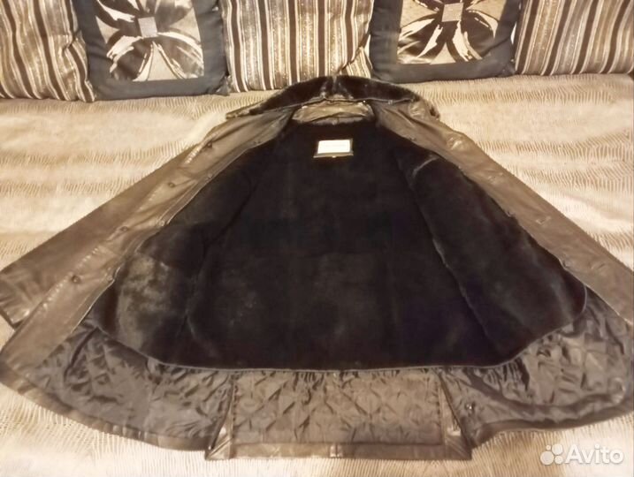 Пальто мужское кожаное, Paco Rabanne, 50р