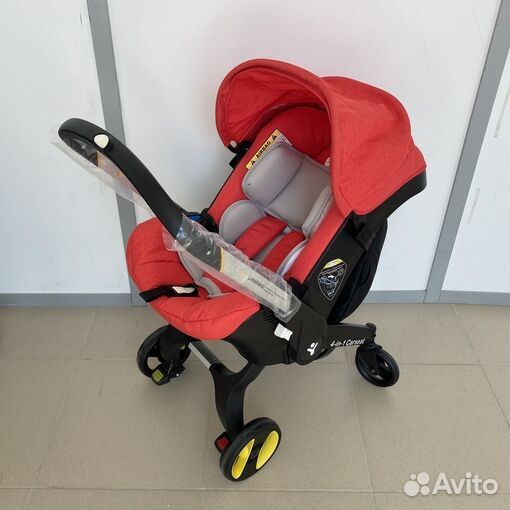Коляска-автокресло 4в1 красный