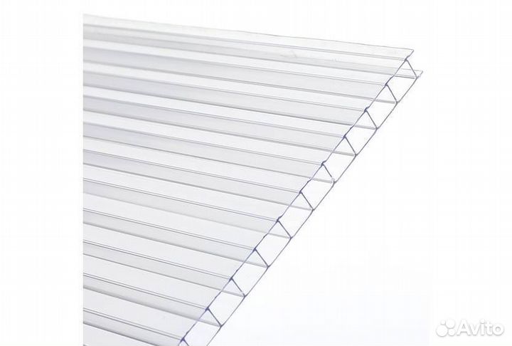 Поликарбонат сотовый 8 мм Прозрачный greenhouse