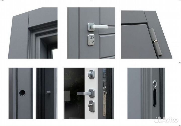Дверь входная Серая шумо-изоляционная