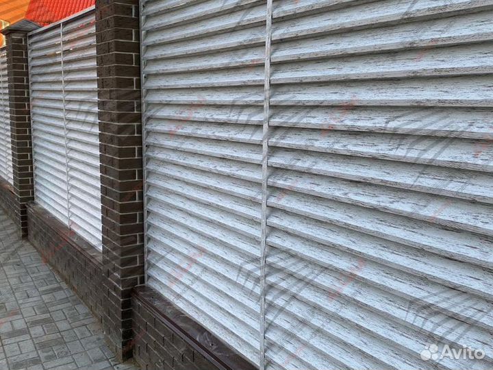 Забор жалюзи горизонтальный