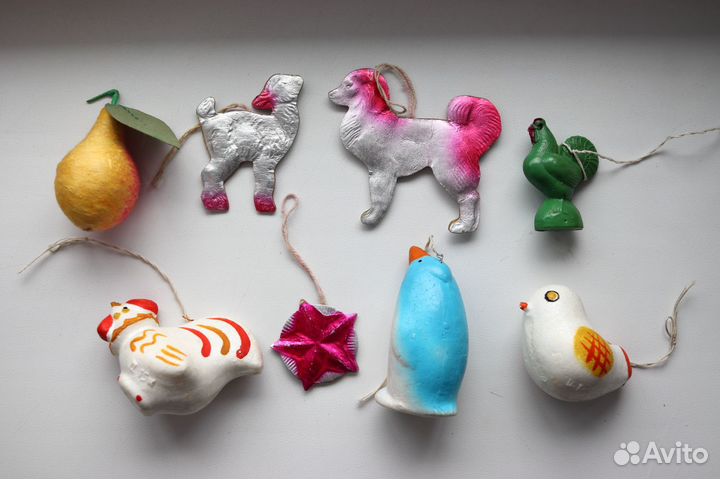 Елочные игрушки 60-х годов XX века (СССР)