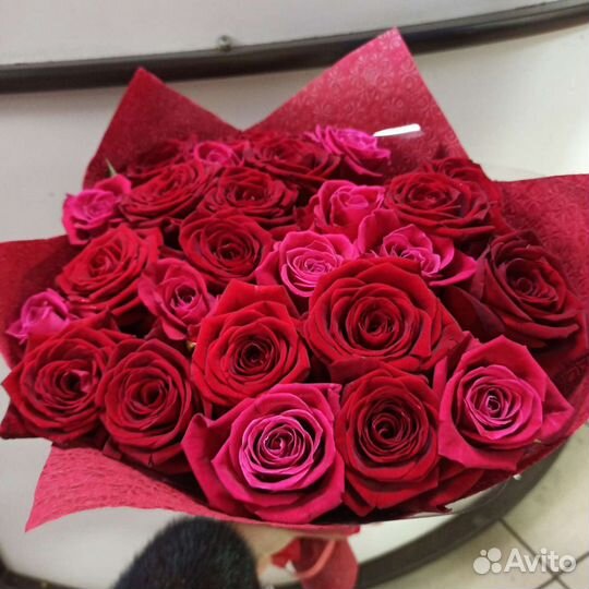 Розы 21шт 31шт 51шт 101шт цветы круглосуточно