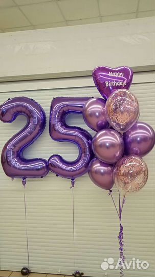 Цифры гелиевые метровые новые шары и шарики