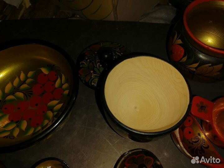 Деревянная росписная посуда