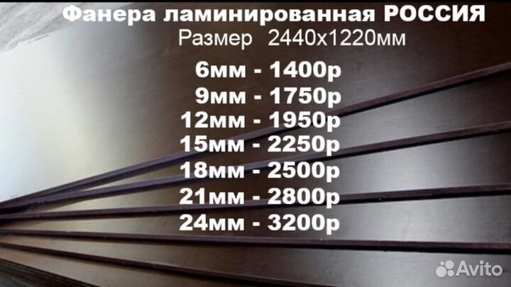 Фанера ламинированная
