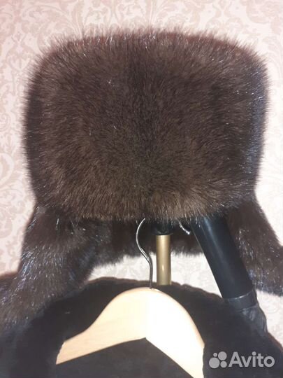 Норковая шапка мужская ушанка