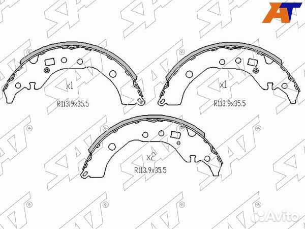 Колодки тормозные барабаные toyota aqua