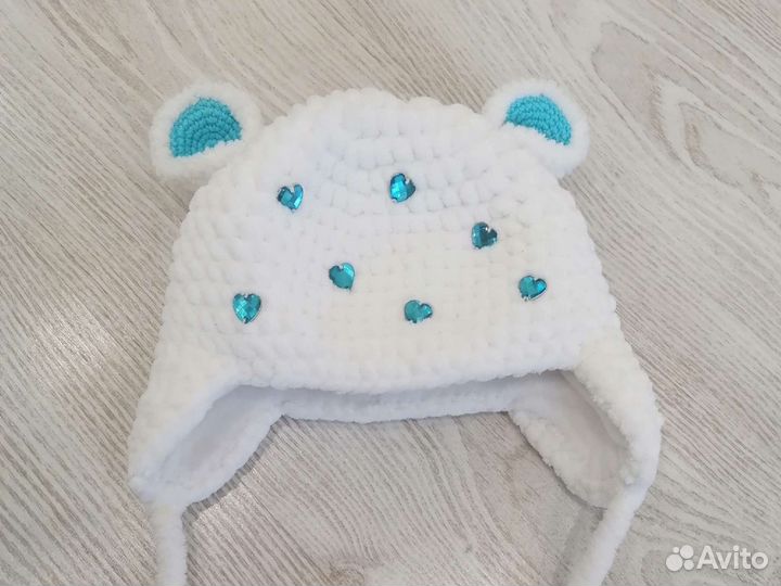 Шапка зимняя для новорожденных новая