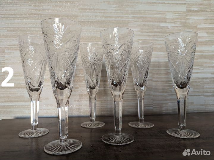 Фужеры хрустальные СССР