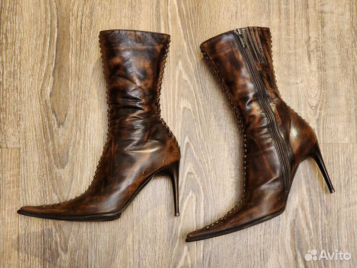 Сапоги Felici кожаные на шпильке, 37
