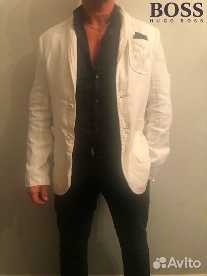Hugo Boss пиджак 48/M летний идеальный