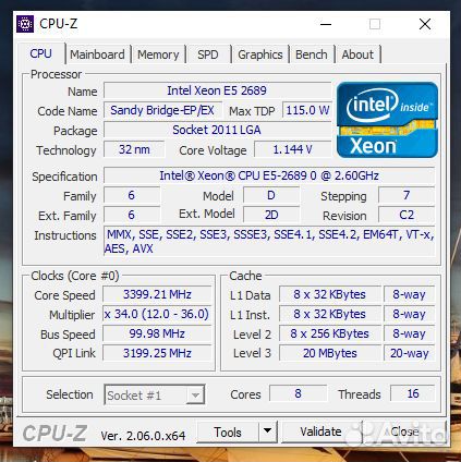 Игровой процессор Xeon e5 2689 + Huanan X79
