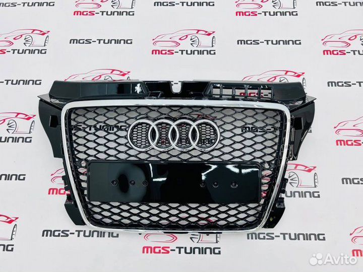 Решетка на Audi A3 в стиле RS3 08-13гг. дизайн 1