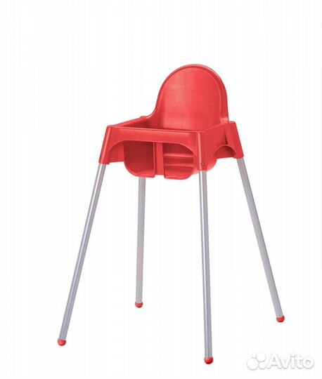 Б/у красный стульчик для кормления икея