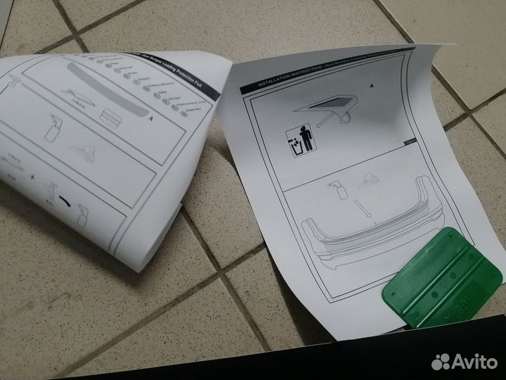 Защитная черная пленка на бампер Санта Фе. Новая