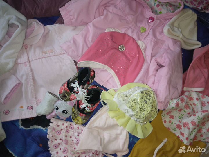 Одежда на девочку на 6-12 месяцев пакетом