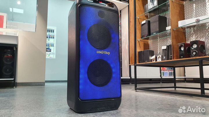 Большая мощная блютуз колонка 60w 2 микрофона