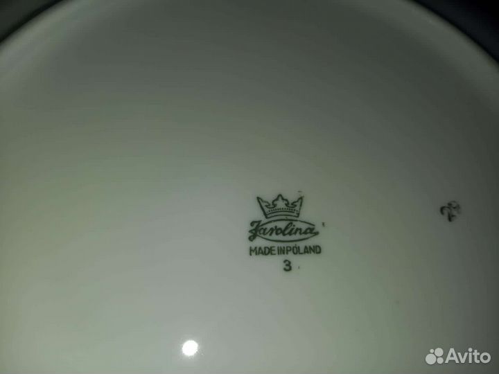 Чайник и блюдо фарфор, Польша 