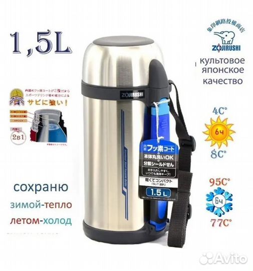Термос Zojirushi SF-CC15 1.5л.Япония