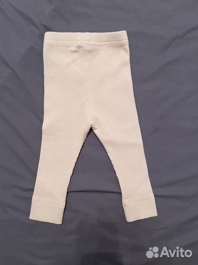 Леггинсы в рубчик песочные 12months (0-12 мес)