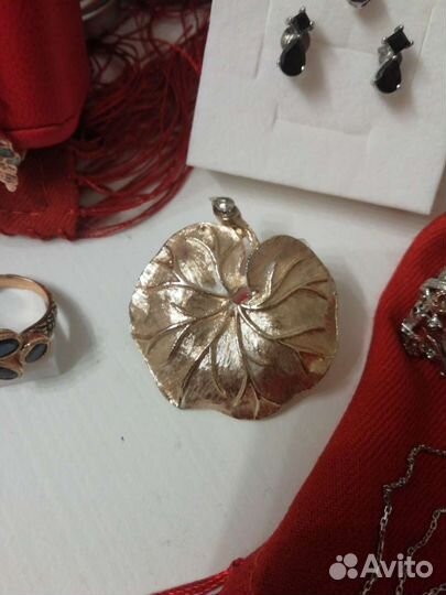 Серебряное кольцо, серьги