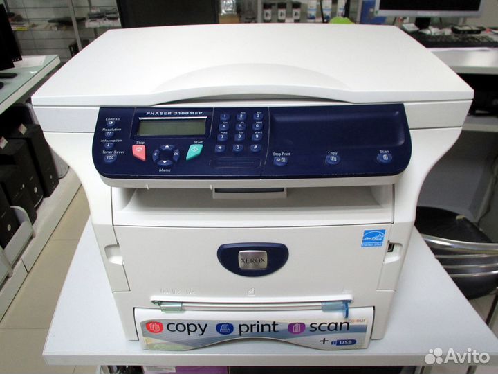 Мфу Xerox Phaser 3100 MFP/S A4, Лазерное, Ч/Б, USB