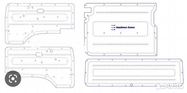 Чертежи дверных карт Volkswagen transporter 3