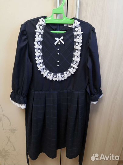 Платье школьное синее