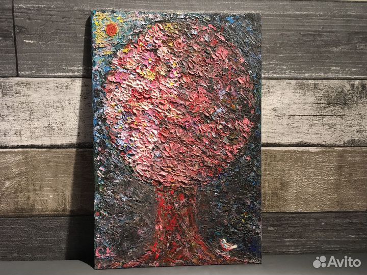 Картина маслом «Деревце»